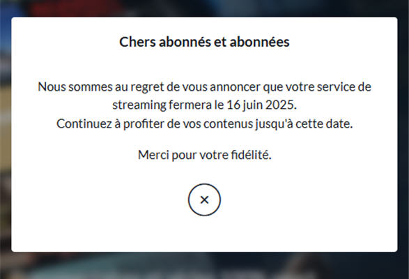 message d'arrêt d'Alchimie